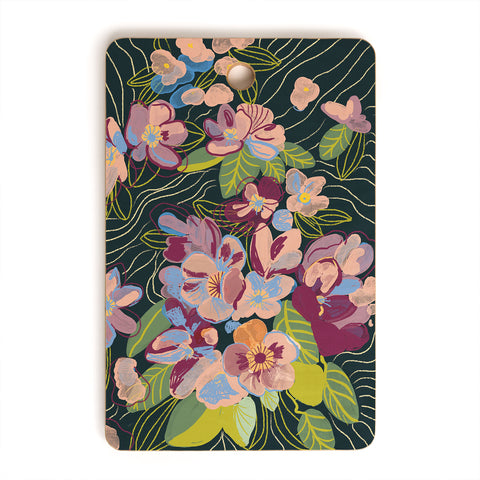 Gigi Rosado Twilight oasis Cutting Board Rectangle