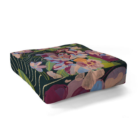 Gigi Rosado Twilight oasis Floor Pillow Square