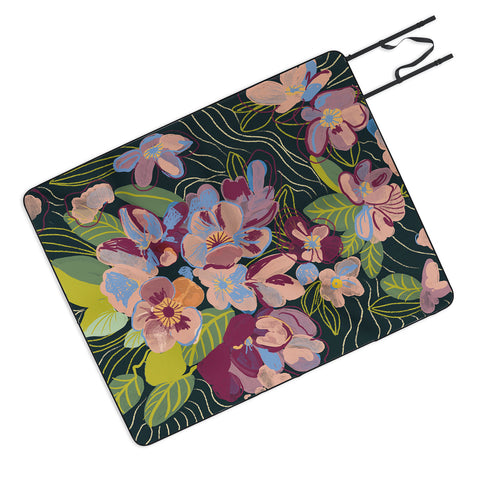 Gigi Rosado Twilight oasis Picnic Blanket