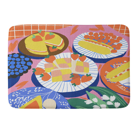 Gigi Rosado Victoria sponge still life Memory Foam Bath Mat