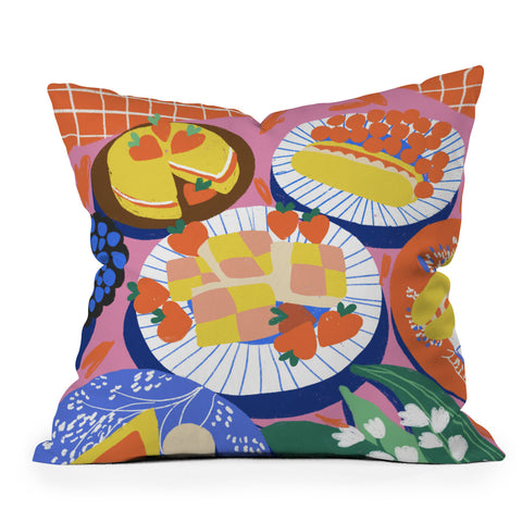 Gigi Rosado Victoria sponge still life Throw Pillow