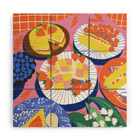 Gigi Rosado Victoria sponge still life Wood Wall Mural