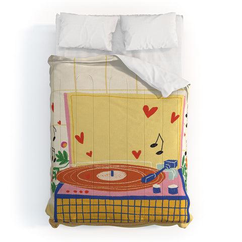 Gigi Rosado Vinyl love Comforter