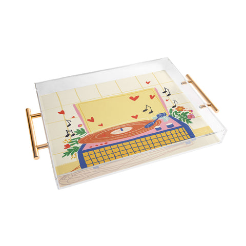 Gigi Rosado Vinyl love Acrylic Tray
