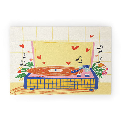 Gigi Rosado Vinyl love Welcome Mat