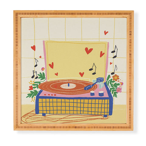 Gigi Rosado Vinyl love Framed Wall Art