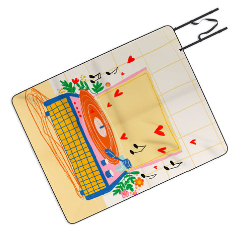 Gigi Rosado Vinyl love Picnic Blanket