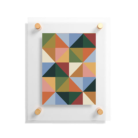 Gigi Rosado Warm triangles Floating Acrylic Print