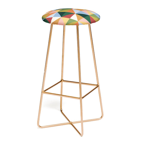 Gigi Rosado Warm triangles Bar Stool