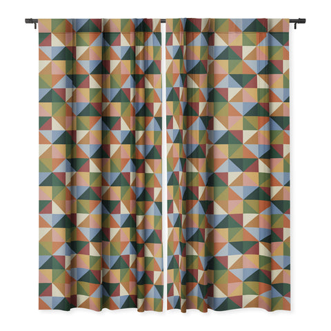 Gigi Rosado Warm triangles Blackout Window Curtain