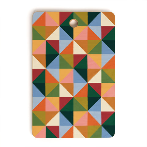 Gigi Rosado Warm triangles Cutting Board Rectangle