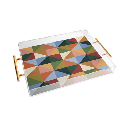 Gigi Rosado Warm triangles Acrylic Tray