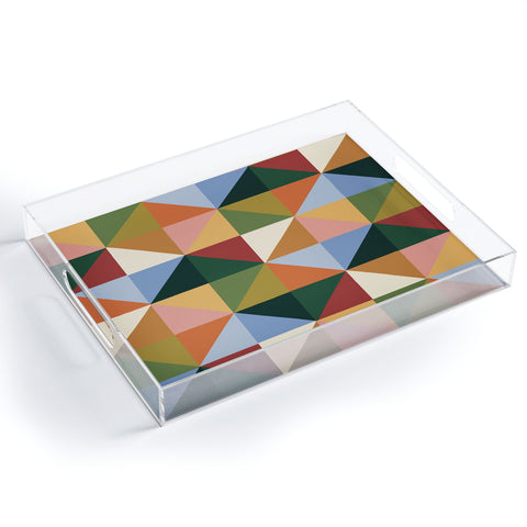 Gigi Rosado Warm triangles Acrylic Tray