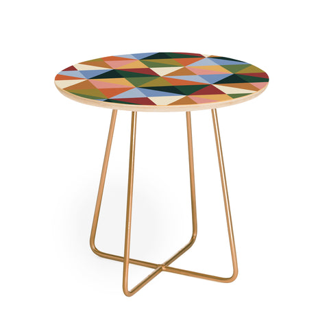 Gigi Rosado Warm triangles Round Side Table