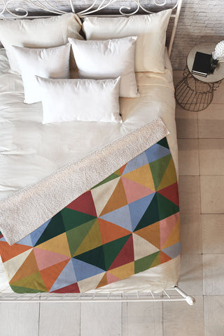 Gigi Rosado Warm triangles Fleece Throw Blanket