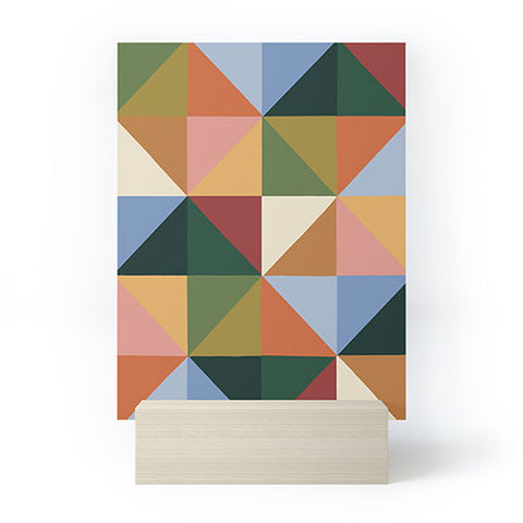 Gigi Rosado Warm triangles Mini Art Print