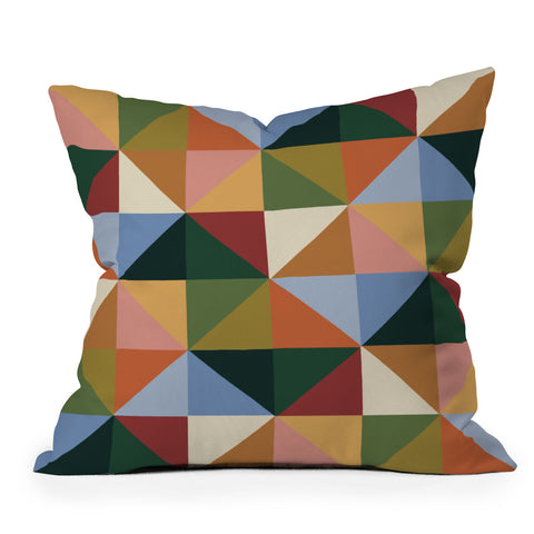 Gigi Rosado Warm triangles Throw Pillow