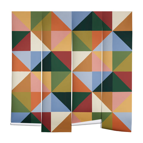 Gigi Rosado Warm triangles Wall Mural