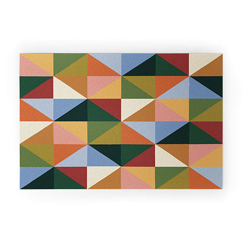 Gigi Rosado Warm triangles Welcome Mat