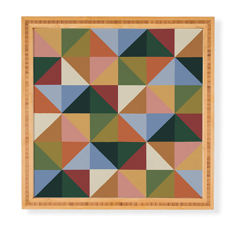 Gigi Rosado Warm triangles Framed Wall Art