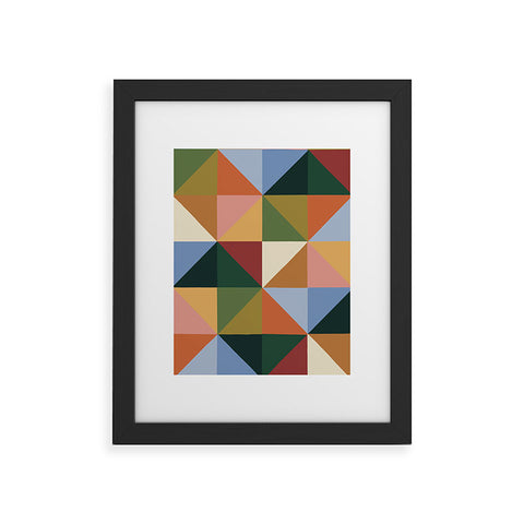 Gigi Rosado Warm triangles Framed Art Print