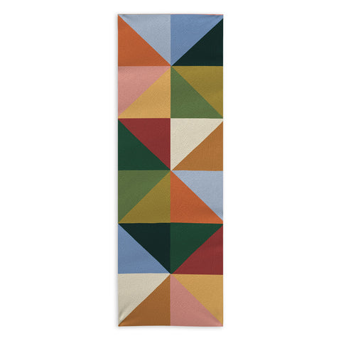 Gigi Rosado Warm triangles Yoga Towel
