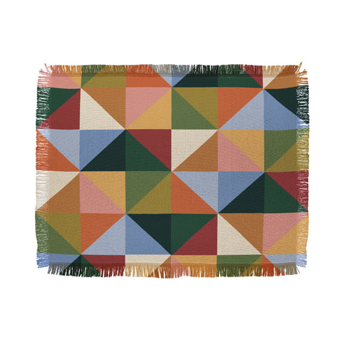 Gigi Rosado Warm triangles Throw Blanket