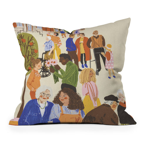 Gigi Rosado We Live Together Outdoor Throw Pillow