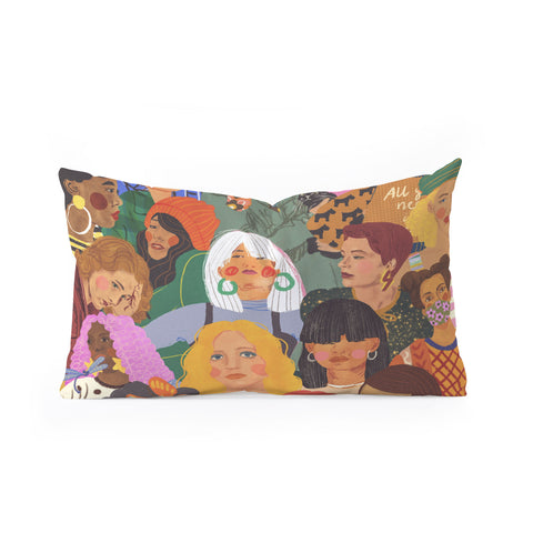 Gigi Rosado Women Oblong Throw Pillow
