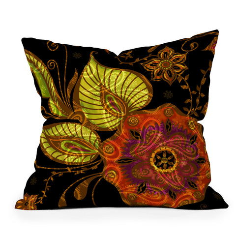 Gina Rivas Design Exotic Floral Outdoor Throw Pillow