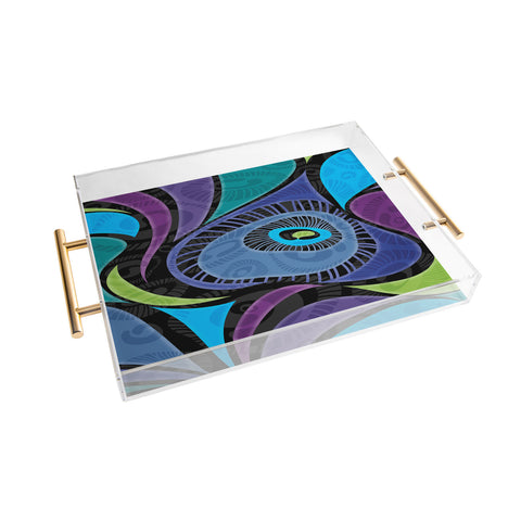 Gina Rivas Design Feather Eye Acrylic Tray