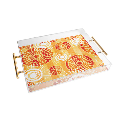 Gina Rivas Design Festive Batik Acrylic Tray