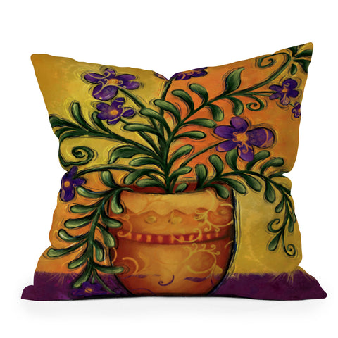 Gina Rivas Design Floral 6 Outdoor Throw Pillow