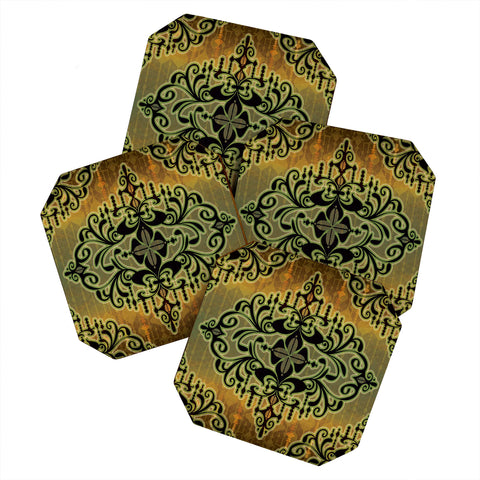 Gina Rivas Design Green Romance Coaster Set