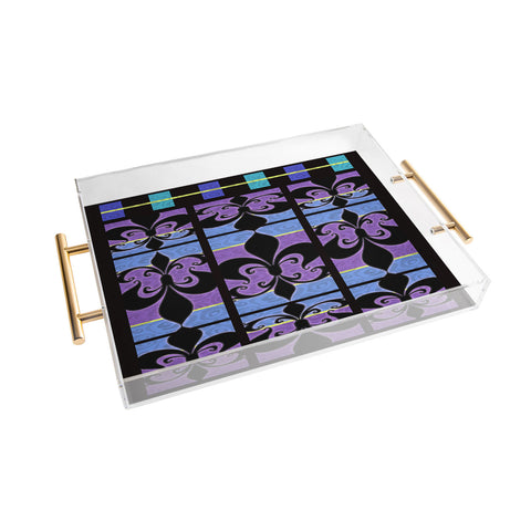Gina Rivas Design Peacock Patch 1 Acrylic Tray