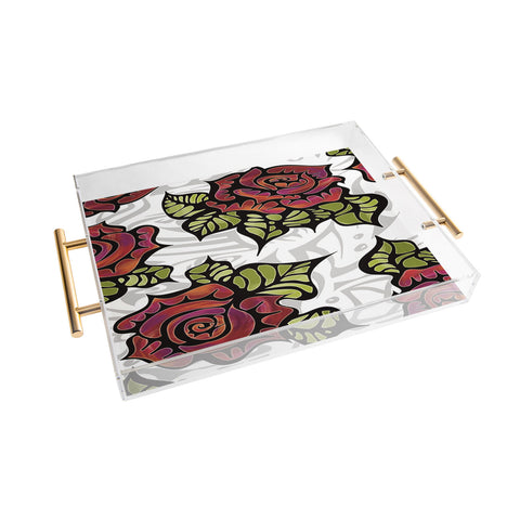 Gina Rivas Design Tribal Rose Acrylic Tray