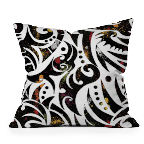 Gina Rivas Design Tribal Splatter Outdoor Throw Pillow