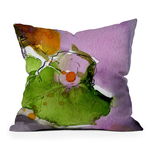 Ginette Fine Art A Solitary Leave Outdoor Throw Pillow