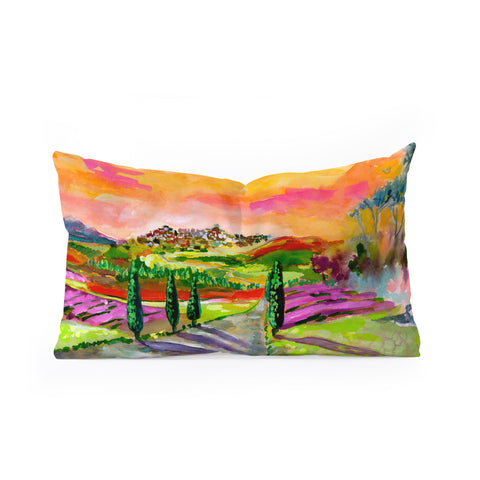 Ginette Fine Art A Sunny View In Umbria Italy Oblong Throw Pillow