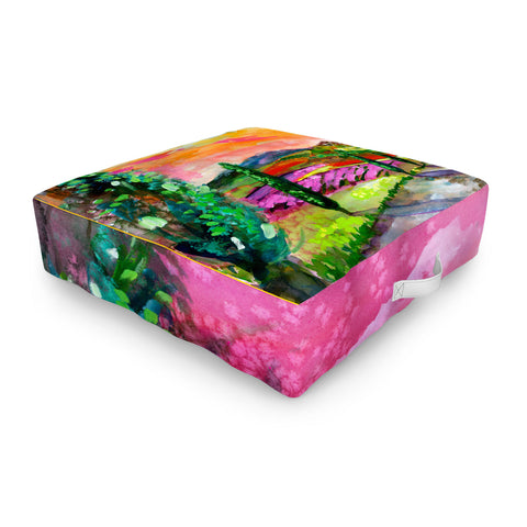 Ginette Fine Art A Sunny View In Umbria Italy Outdoor Floor Cushion