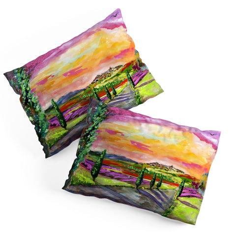 Ginette Fine Art A Sunny View In Umbria Italy Pillow Shams