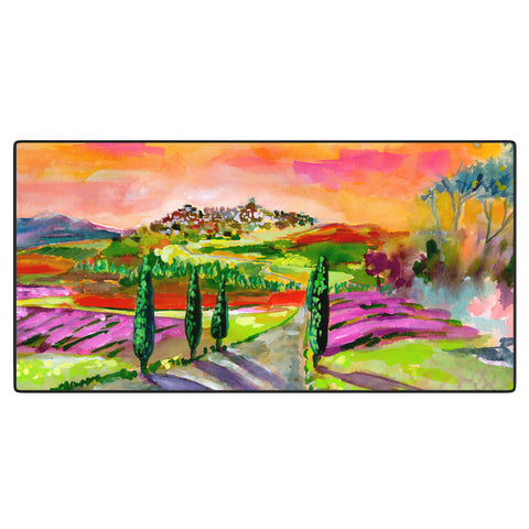 Ginette Fine Art A Sunny View In Umbria Italy Desk Mat