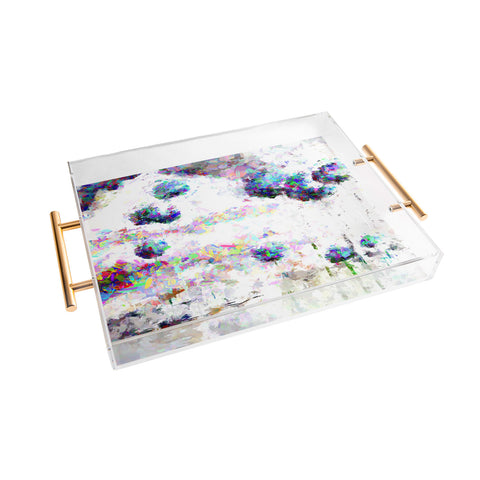 Ginette Fine Art Abstract Allium Magic Acrylic Tray