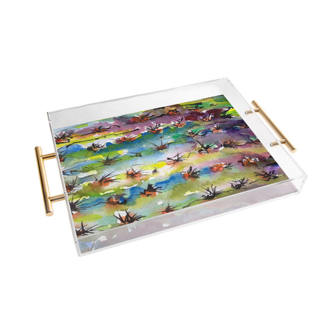 Ginette Fine Art Abstract Cactus Acrylic Tray
