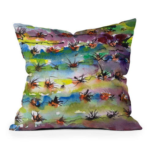 Ginette Fine Art Abstract Cactus Outdoor Throw Pillow