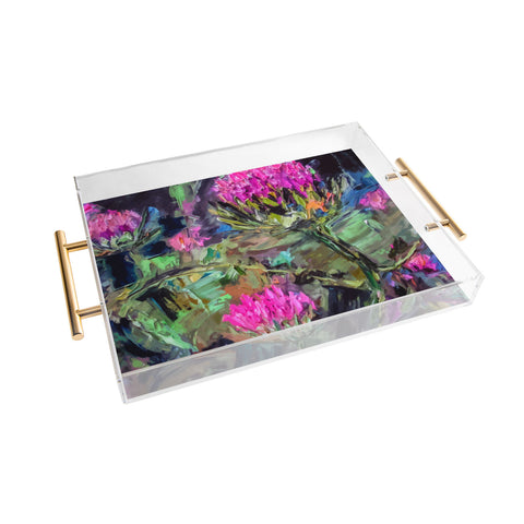 Ginette Fine Art Abstract Thistles Acrylic Tray