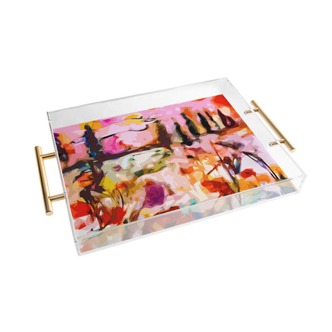 Ginette Fine Art Abstract Tuscany Acrylic Tray