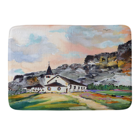 Ginette Fine Art Alpine Church Memory Foam Bath Mat