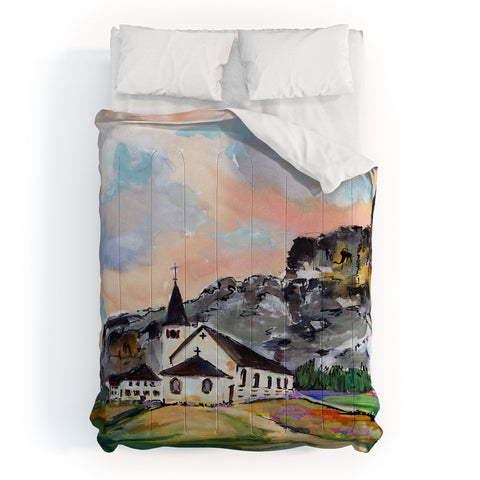 Ginette Fine Art Alpine Church Comforter