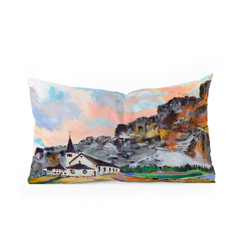 Ginette Fine Art Alpine Church Oblong Throw Pillow